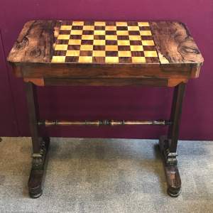 Victorian Rosewood Games Table