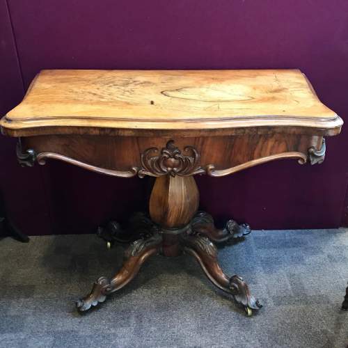 Victorian Walnut Fold Over Table image-1