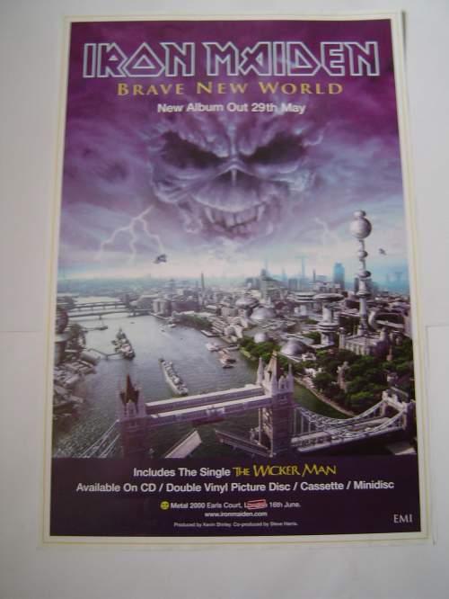 Iron Maiden Brave New World  x 2 Original Record Company Posters image-3