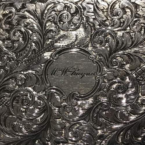 Victorian Silver Castle Top Engraved Card Case by Nathaniel Mills image-6
