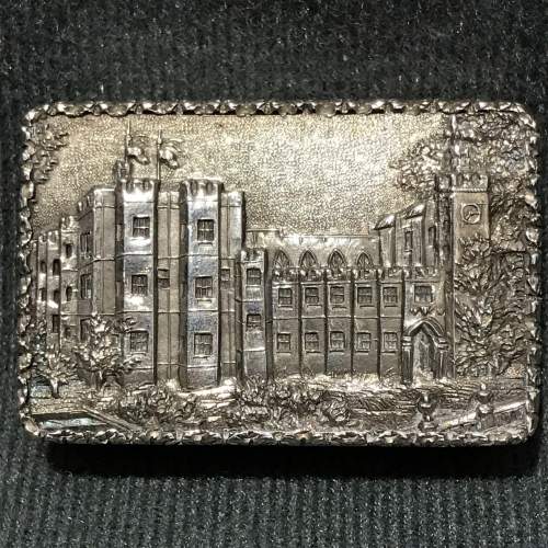 Fine Early Victorian Silver Castle Top Vinaigrette by Nathaniel Mills image-2
