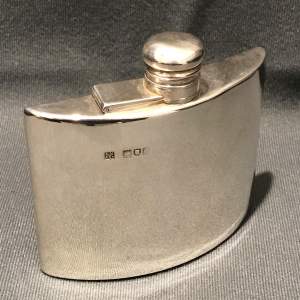 Late Victorian Silver Hip Flask By Sampson Mordan