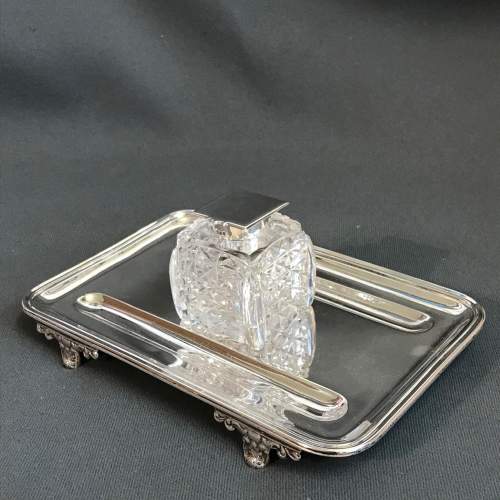 Victorian Silver Desk Standish image-1