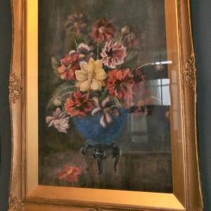 Winifred Dexter Signed Watercolour Still Life of Flowers in Jardiniere