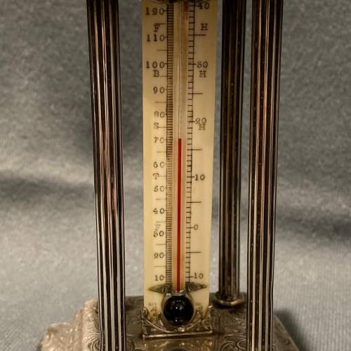 Early Victorian Joseph Wilmore Silver Pagoda Thermometer image-5