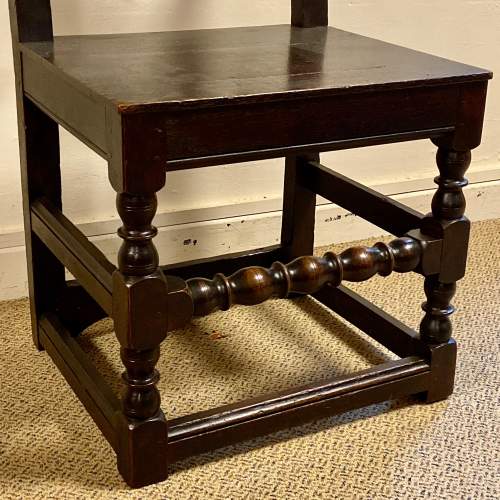 Charles II Style Oak Wainscot Chair image-3