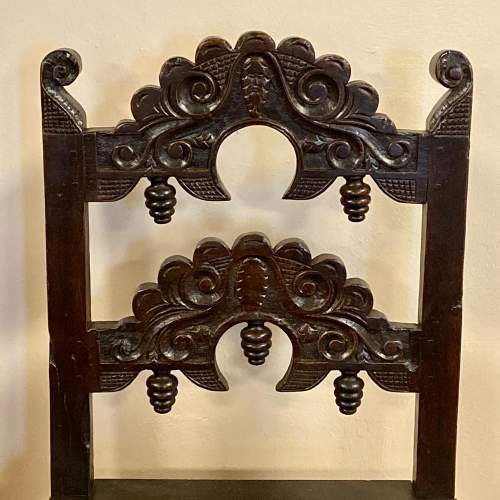 Charles II Style Oak Wainscot Chair image-2