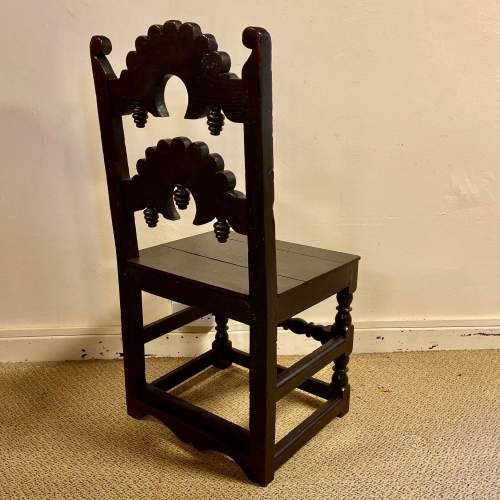 Charles II Style Oak Wainscot Chair image-4