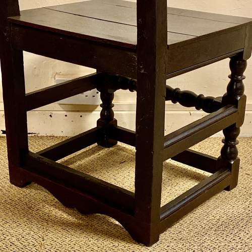 Charles II Style Oak Wainscot Chair image-5