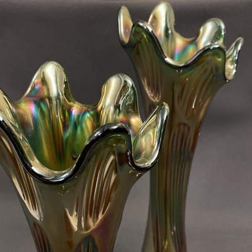 Pair of Fenton Carnival Glass Vases image-2
