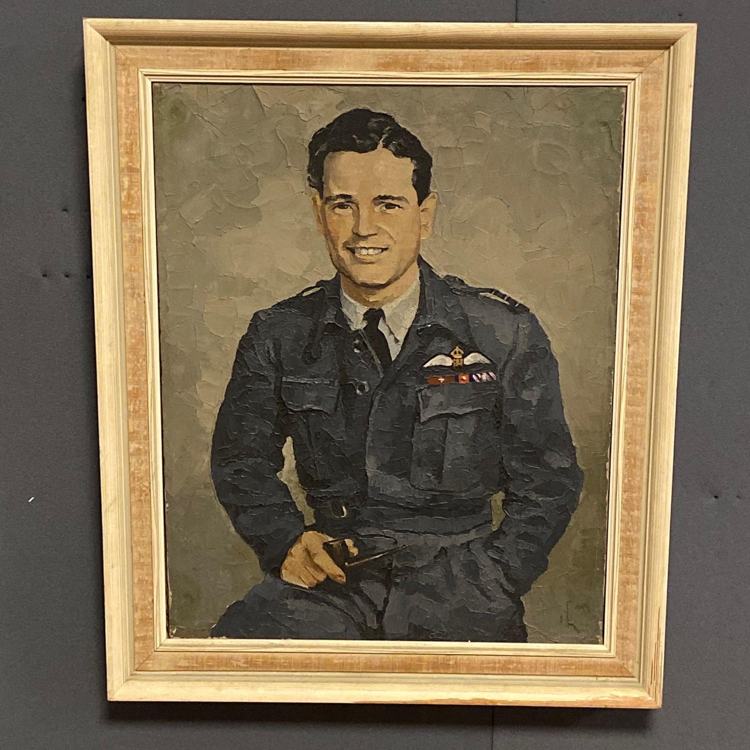 Oil on Canvas Portrait of Wing Commander Guy Gibson - Paintings ...