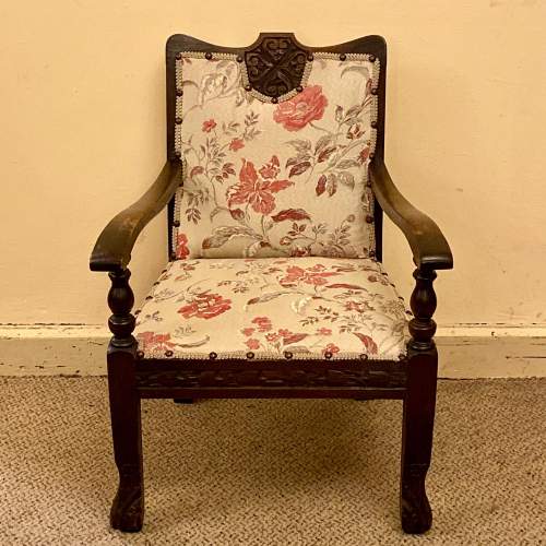 Victorian Upholstered Childs Chair image-1