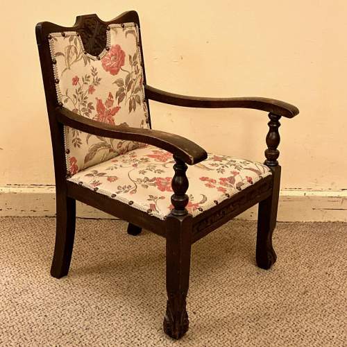 Victorian Upholstered Childs Chair image-4