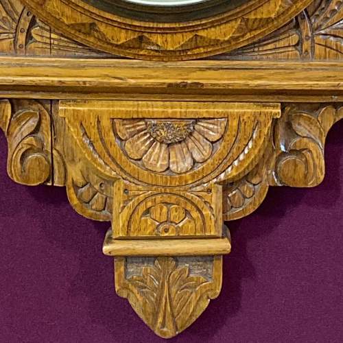 Carved Victorian Aneroid Barometer image-5