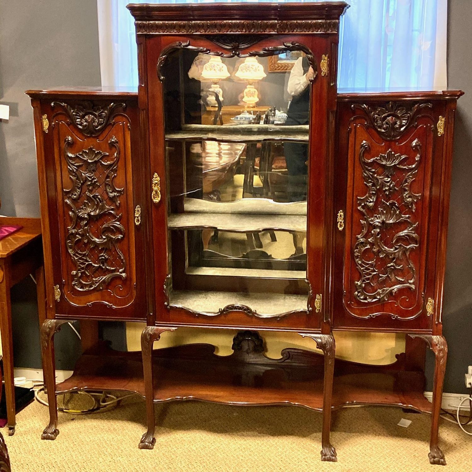 Victorian Mahogany Display Cabinet Antique Cabinets Hemswell