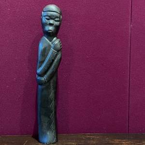 Sylvester Mubayi Springstone Sculpture Sad Woman