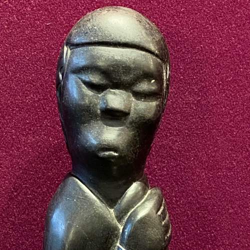 Sylvester Mubayi Springstone Sculpture Sad Woman image-2
