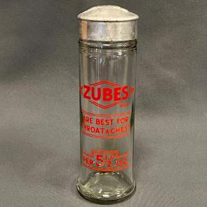 Original Zubes Throat and Chest Tablets Display Jar