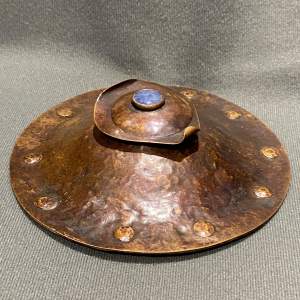 Arts and Crafts Copper and Ruskin Inkwell