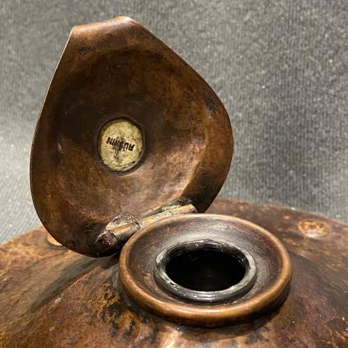 Arts and Crafts Copper and Ruskin Inkwell image-3
