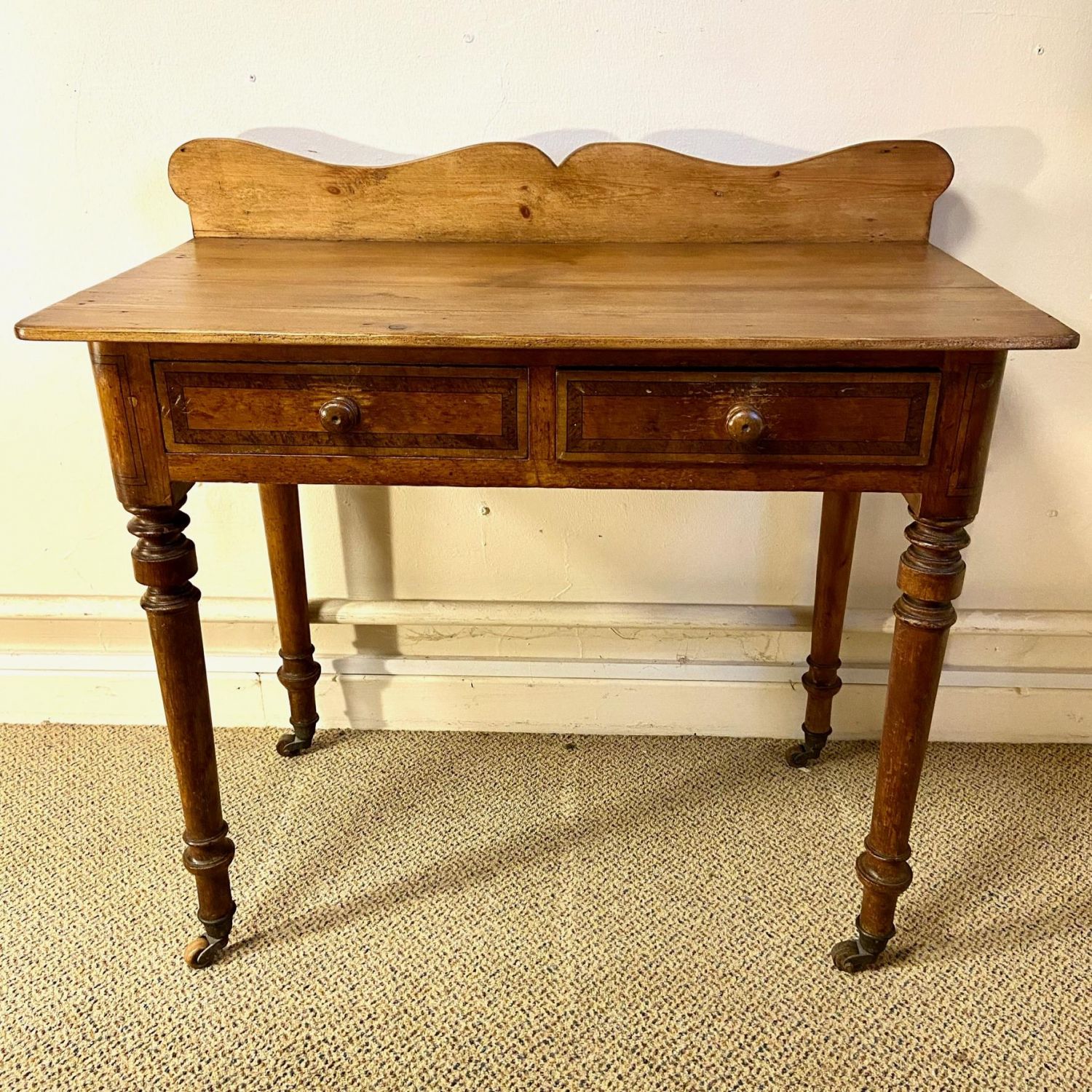 Pretty Victorian Pine Ladies Writing Table Pine Tables