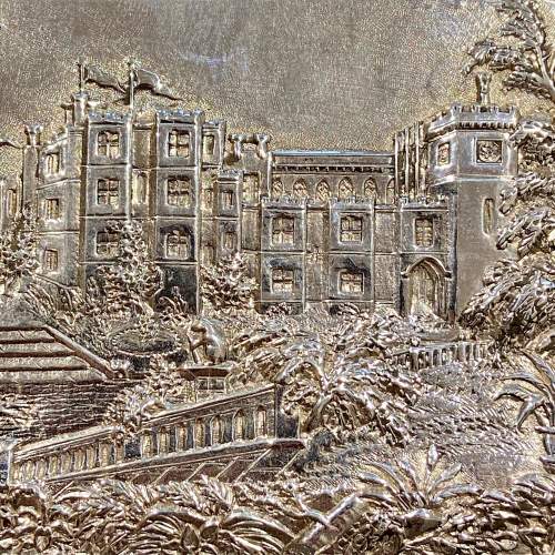 Early Victorian Silver Double Castle Top Card Case image-3