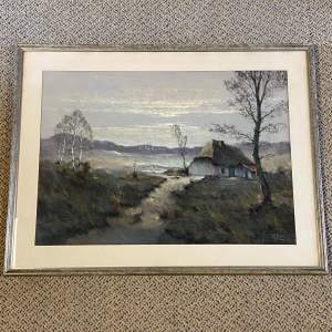 Early 20th Century Garstin Cox Pastel Landscape Painting