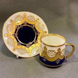 Fine Fraureuth Porcelain Demitasse Cup and Saucer