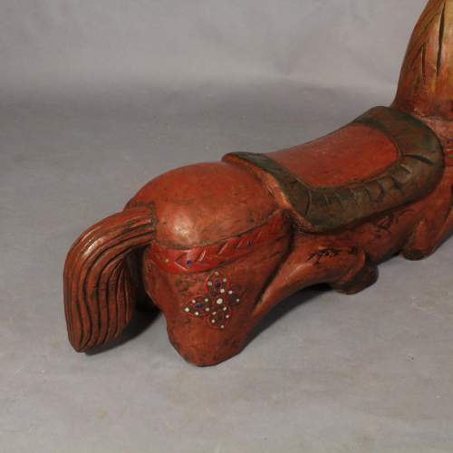 Polychrome Carved Wooden Horse image-4