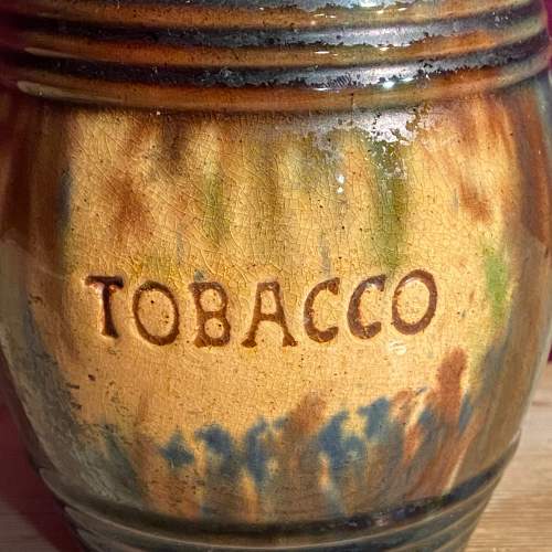Tobacco Scottish Pottery Jar with Lid image-2