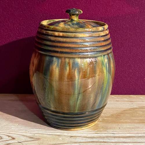 Tobacco Scottish Pottery Jar with Lid image-3