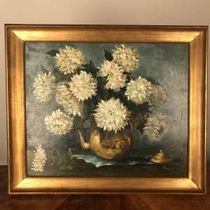 Oil Painting of Chrysanthemums