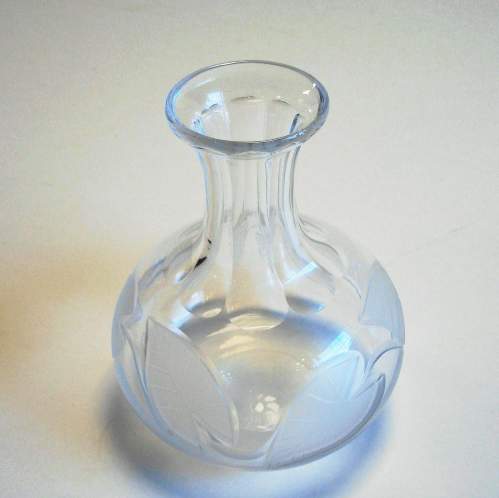 Victorian Engraved Glass Wine Carafe image-1