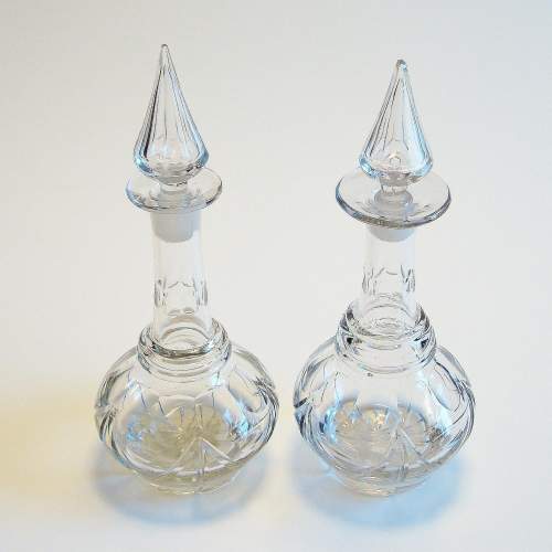 A Pair of Early Victorian Cut Glass Decanters image-1