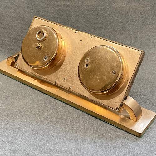 Vintage Wyler of Switzerland Desk Set Clock and Barometer image-6