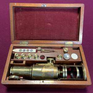 Martin Drum Type Microscope in Case