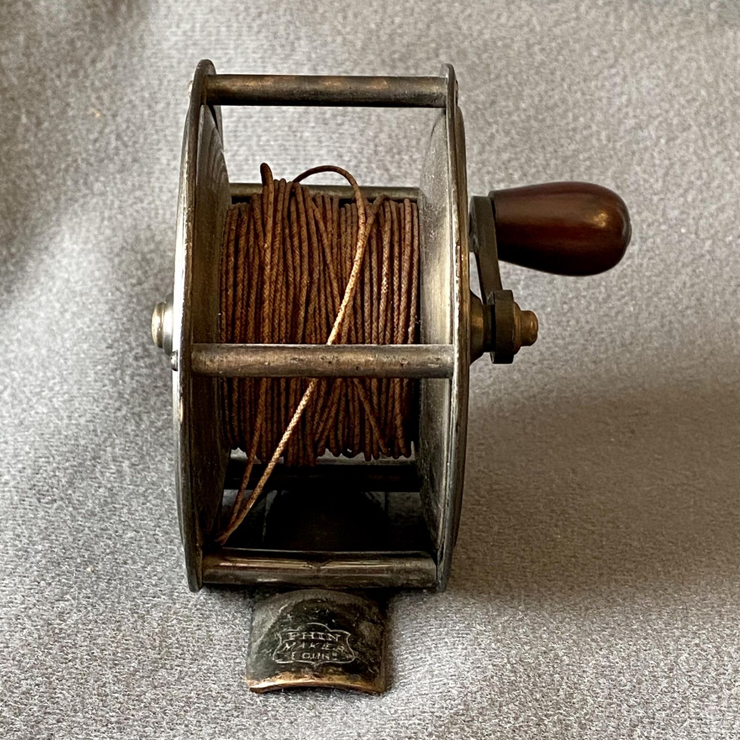 Late 19th Century Rare Crankwind Fly Reel - Leather & Sporting