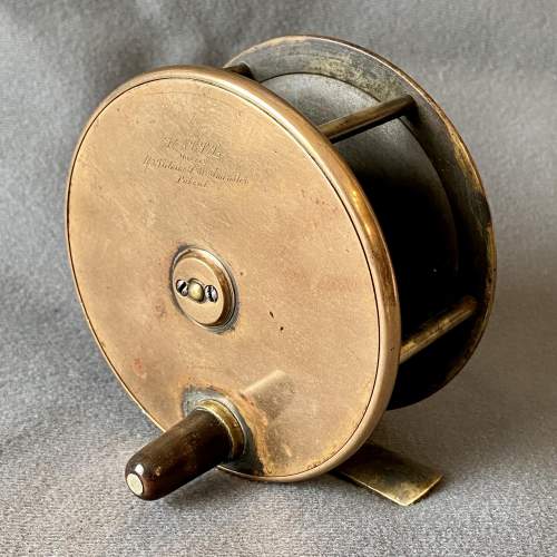 Army and Navy Brass Faced Salmon Reel image-1