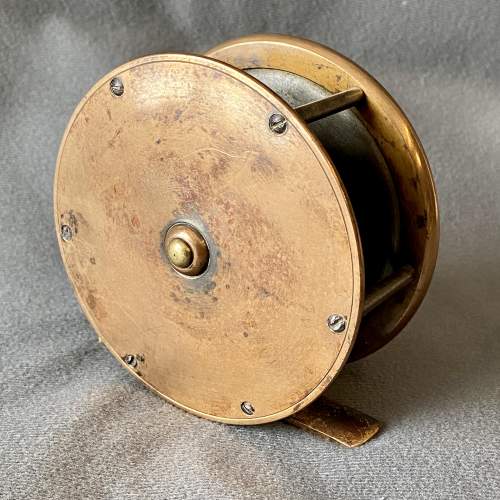 Army and Navy Brass Faced Salmon Reel image-4