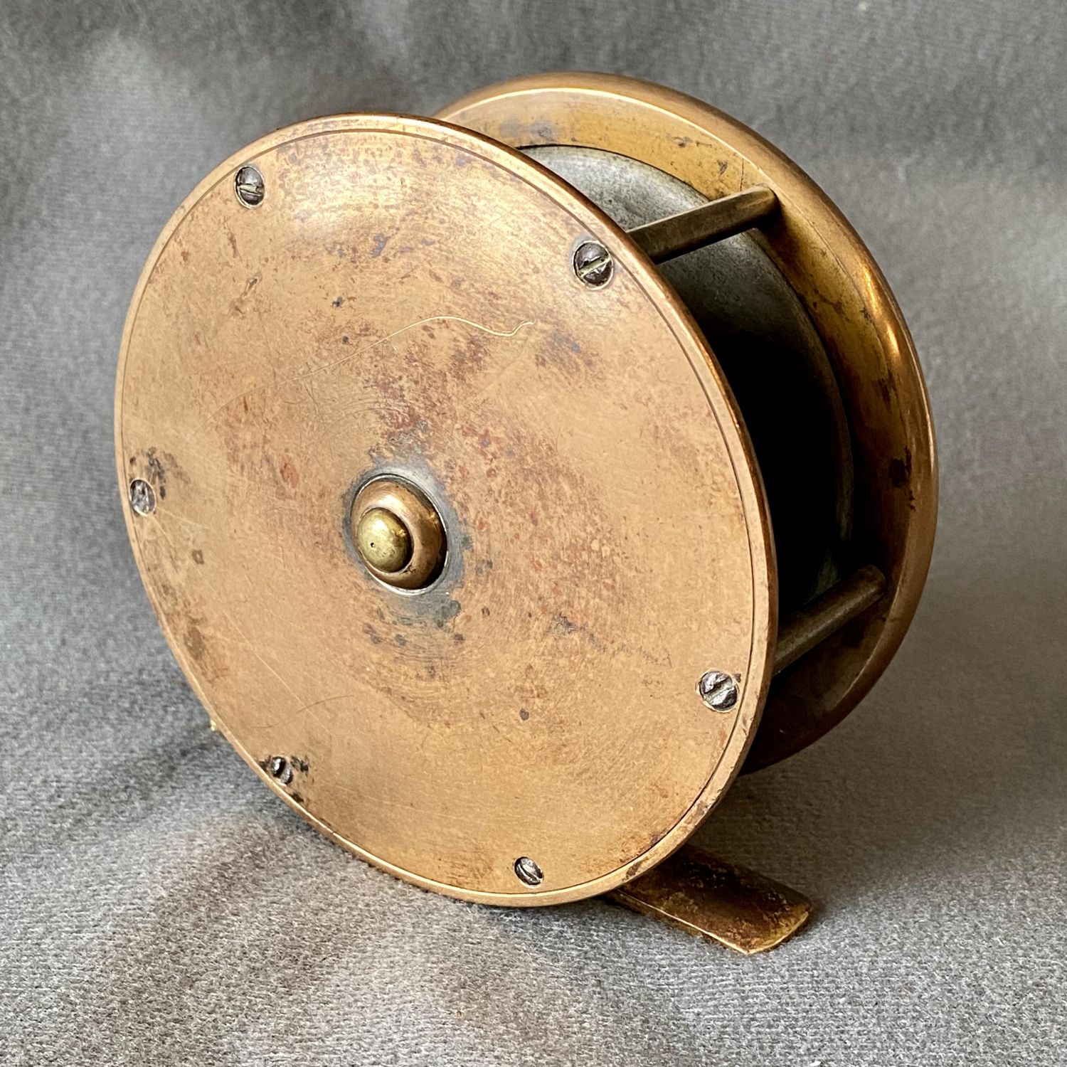 Army and Navy Brass Faced Salmon Reel - Leather & Sporting Goods - Hemswell  Antique Centres