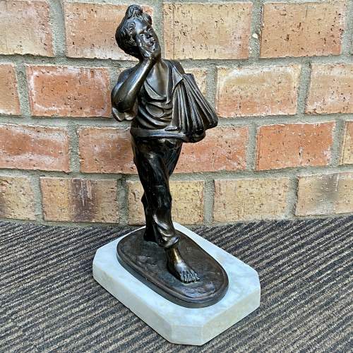 Early 20th Century Bronzed Spelter Figure of a Boy image-2
