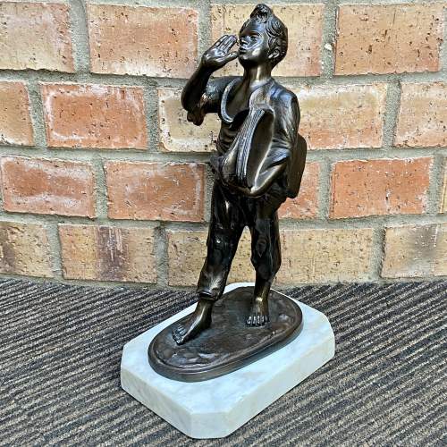 Early 20th Century Bronzed Spelter Figure of a Boy image-1