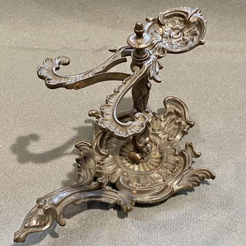 Rare Highly Decorative Victorian Iron Wax Jack image-2