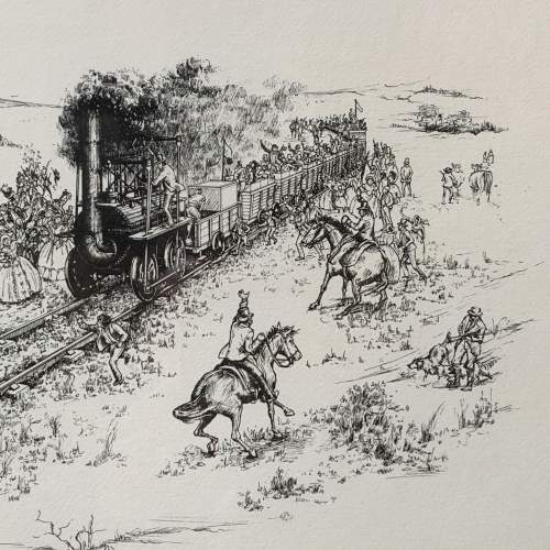 Stockton and Darlington Railway Signed Print image-2