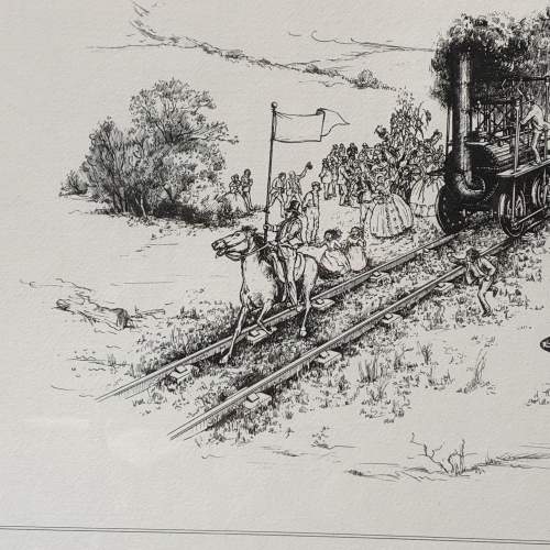 Stockton and Darlington Railway Signed Print image-3