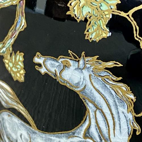 Pegasus Pattern Lidded Temple Jar Lamp by Crown Devon image-6
