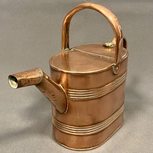 Victorian Copper Hot Water Jug on Trivet image-3