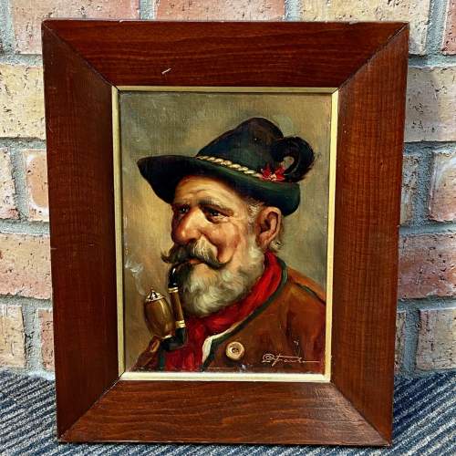 Original Oil Painting  on Board of a Gentleman image-1
