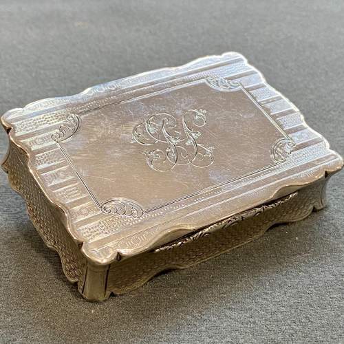 Victorian Nathaniel Mills Silver Table Snuff Box image-1