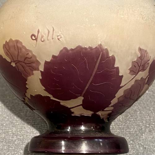 Short Early 20th Century Galle Glass Vase image-3